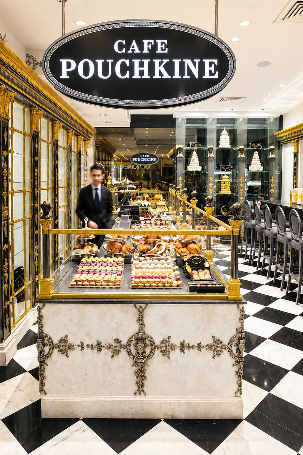 Aménagement d'un café par un architecte spécialiste de l'architecture commerciale à Biarritz