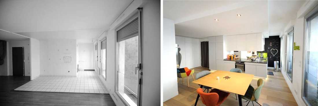 Architecture d'intérieur dans un appartement dans les Pyrénées-Atlantiques