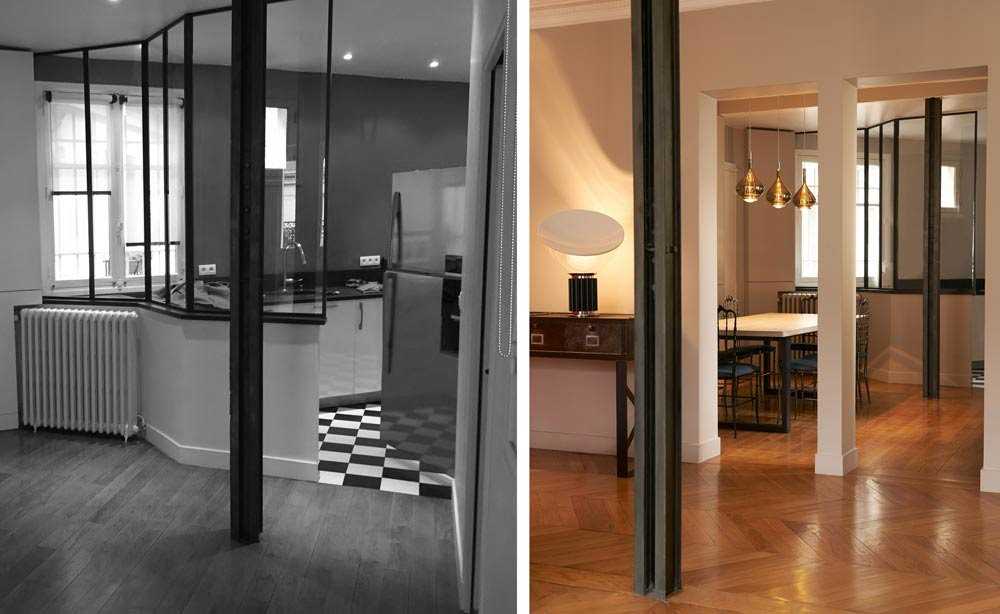 Un architecte d'intérieure rénove et aménage un appartement haussmanien de 160m2 à Biarritz
