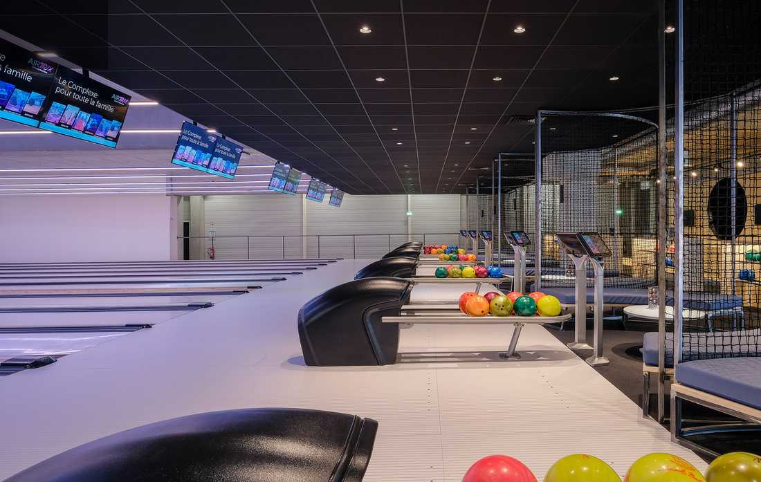 Design intérieur d'un bowling à Biarritz