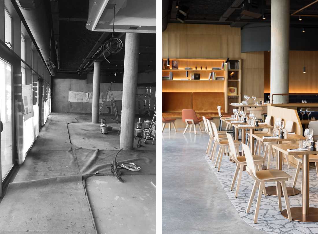 Réovation d'un restaurant par un architecte à Biarritz en photos avant-après