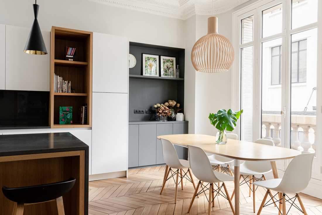 Aménagement d'une appartement acheté sur plan par un architecte d'intérieur à Biarritz