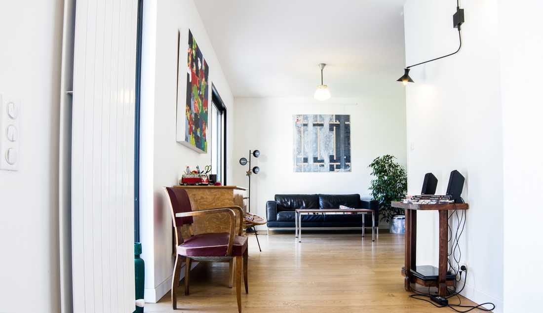 Salon de la maison renovée par un architecte d'intérieur