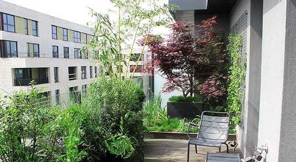 Aménagement de la terrasse d'un penthouse par un paysagiste à Biarritz