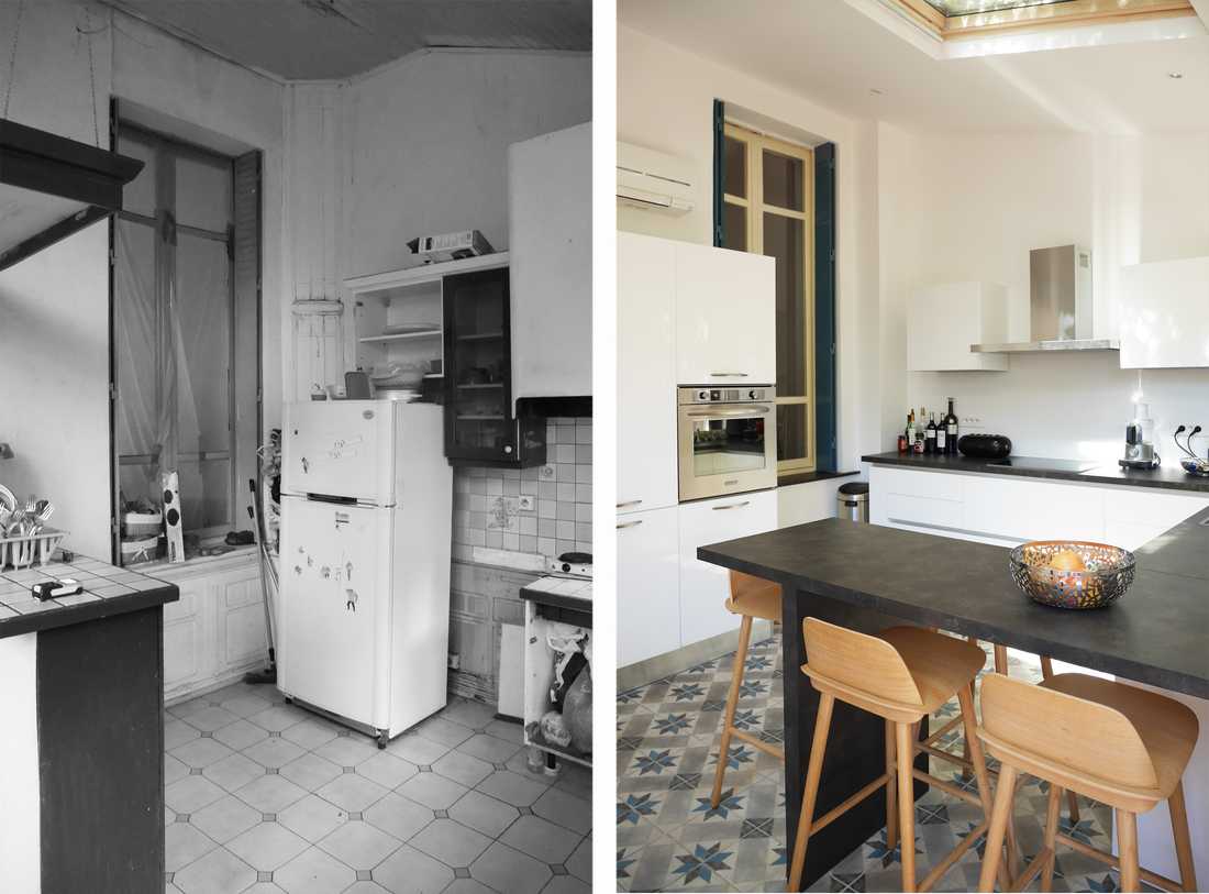 Rénovation de la cuisine d'une maison de ville à Biarritz